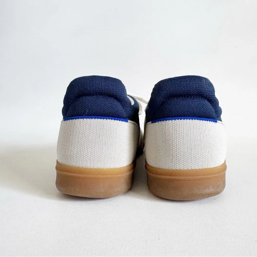 Rothys Mens RS01 Low Lace Up Sneaker US 12.5 EU 45 Off White Navy Casual Comfy - Picture 8 of 14